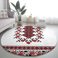 Ukraine Round Carpet Ukrainian Traditional Folk Patterns