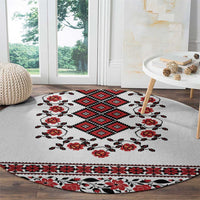 Ukraine Round Carpet Ukrainian Traditional Folk Patterns