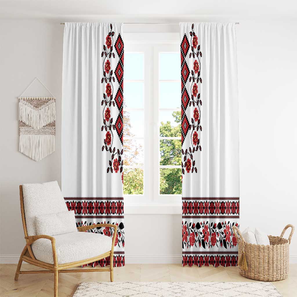 Ukraine Window Curtain Ukrainian Traditional Folk Patterns