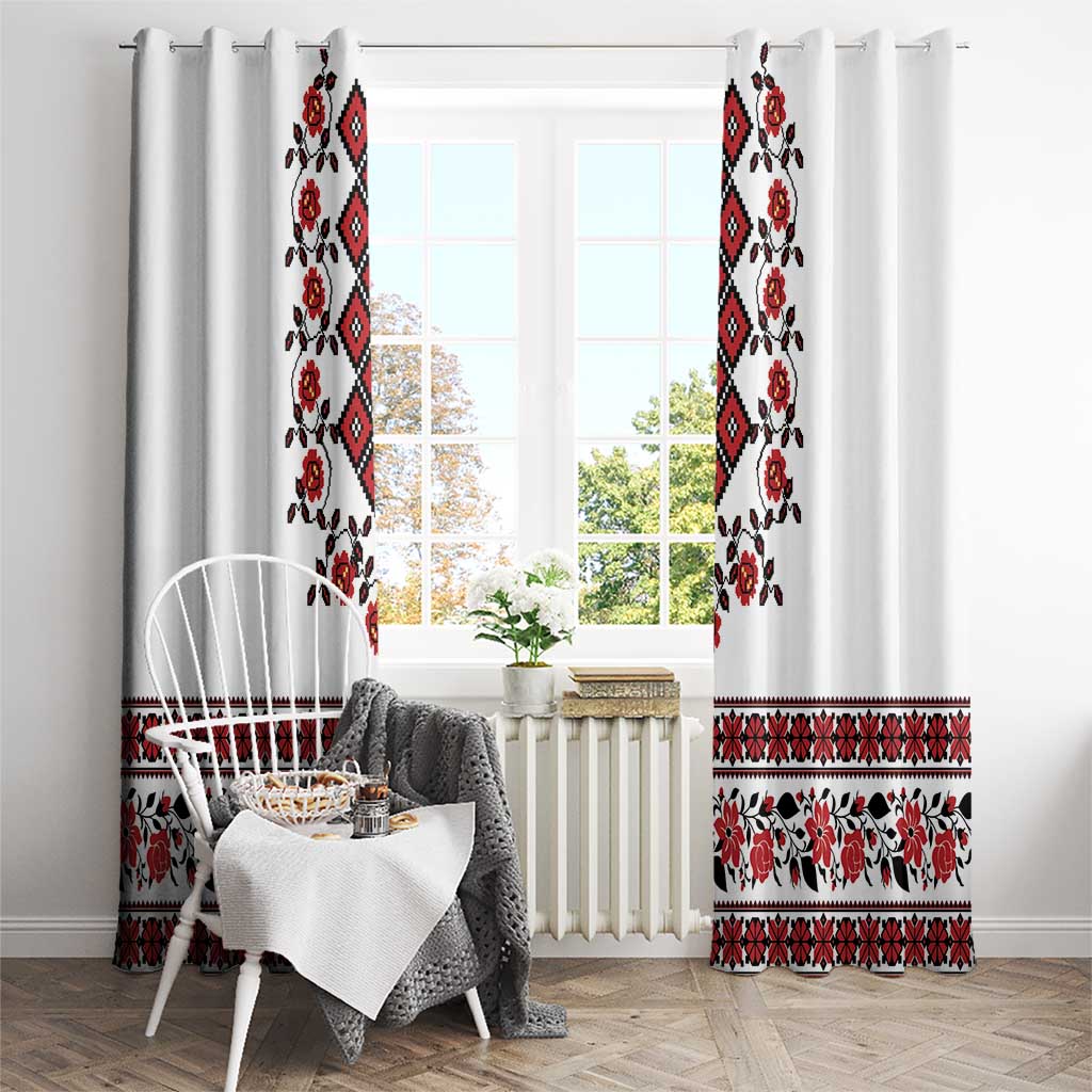 Ukraine Window Curtain Ukrainian Traditional Folk Patterns