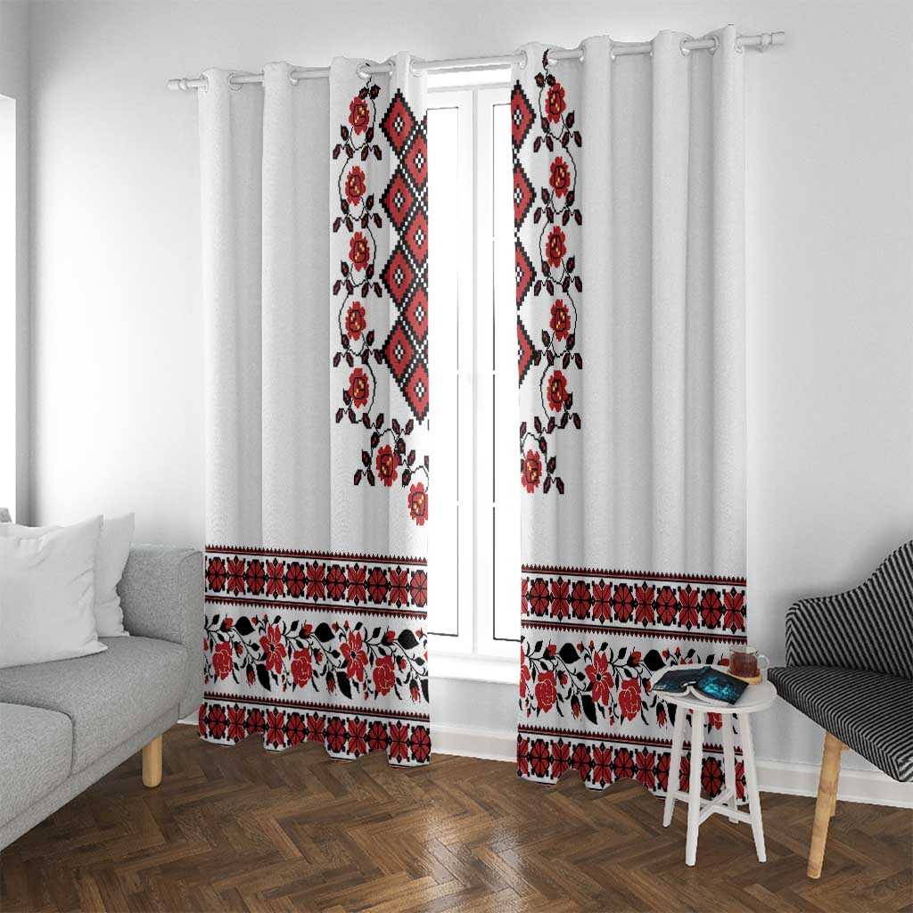 Ukraine Window Curtain Ukrainian Traditional Folk Patterns