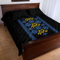 Ukraine Folk Patterns Quilt Bed Set Sporty Style