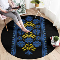 Ukraine Folk Patterns Round Carpet Sporty Style