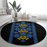 Ukraine Folk Patterns Round Carpet Sporty Style