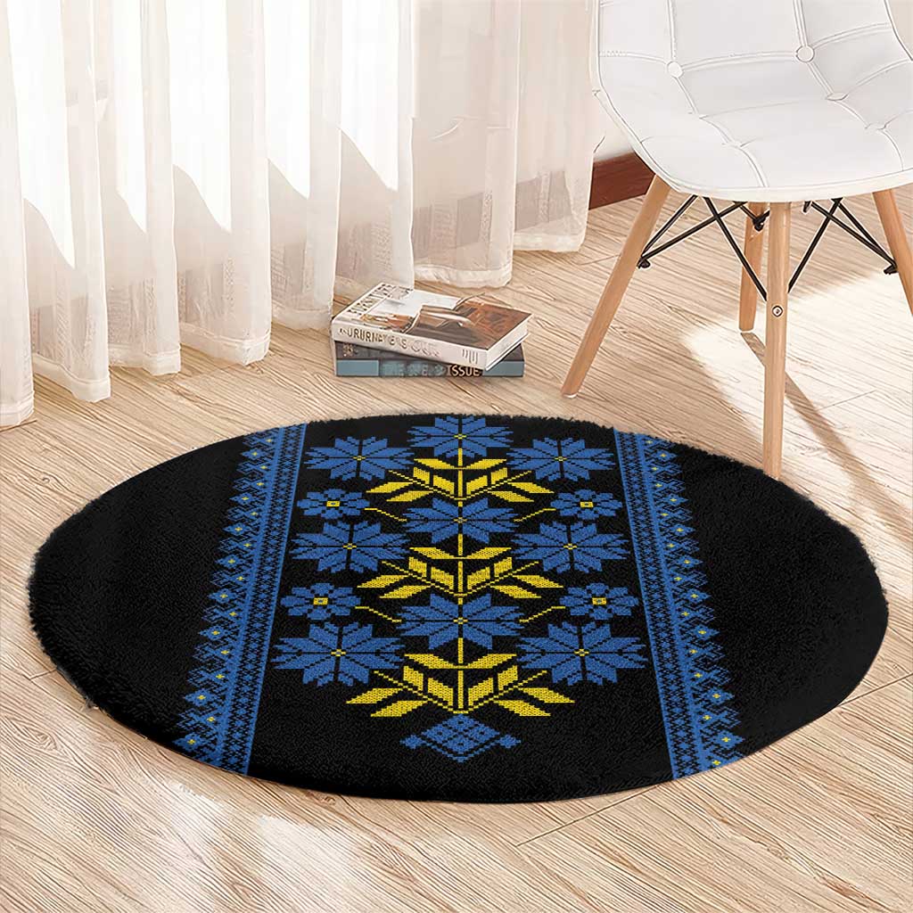 Ukraine Folk Patterns Round Carpet Sporty Style