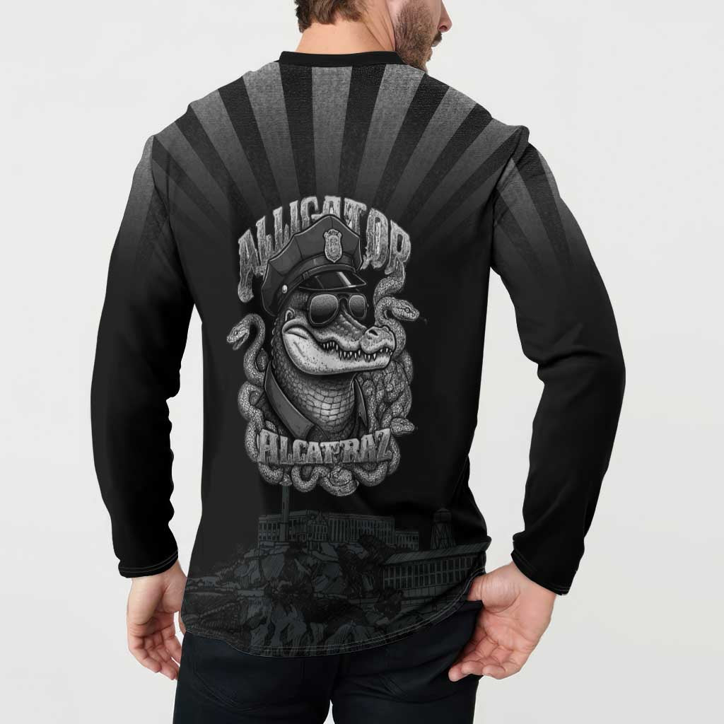Alligator Alcatraz Police Button Sweatshirt Prison Florida Everglades - Wonder Print Shop