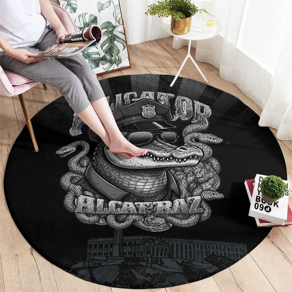 Alligator Alcatraz Police Round Carpet Prison Florida Everglades - Wonder Print Shop