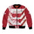 Custom Japan Rugby Bomber Jacket Brave Cherry Blossoms Flying Petals - Wonder Print Shop