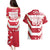 Custom Japan Rugby Couples Matching Puletasi and Hawaiian Shirt Brave Cherry Blossoms Flying Petals - Wonder Print Shop