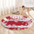 Custom Japan Rugby Round Carpet Brave Cherry Blossoms Flying Petals