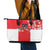 Custom Japan Rugby Leather Tote Bag Seamless Japanese Waves Pattern