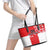 Custom Japan Rugby Leather Tote Bag Seamless Japanese Waves Pattern