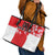 Custom Japan Rugby Leather Tote Bag Seamless Japanese Waves Pattern