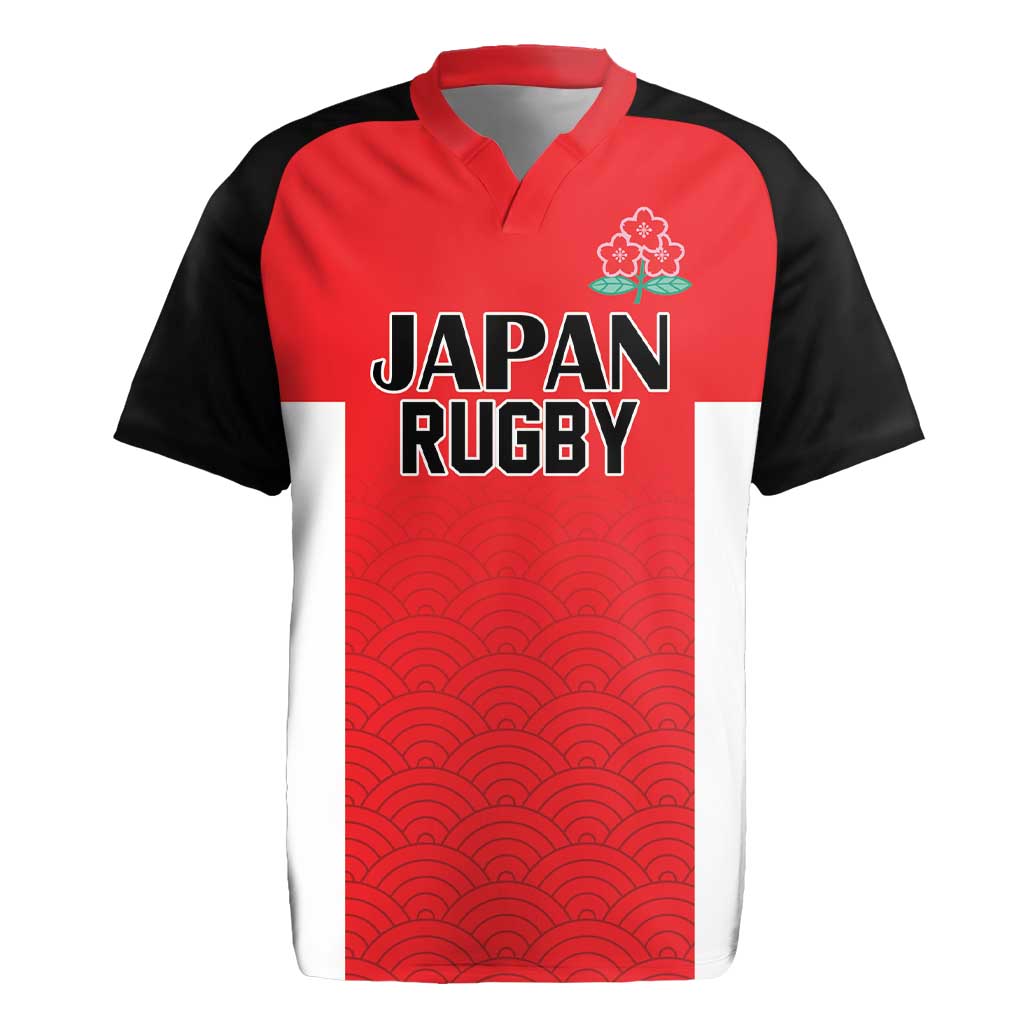 Custom Japan Rugby Rugby Jersey Seamless Japanese Waves Pattern - Wonder Print Shop