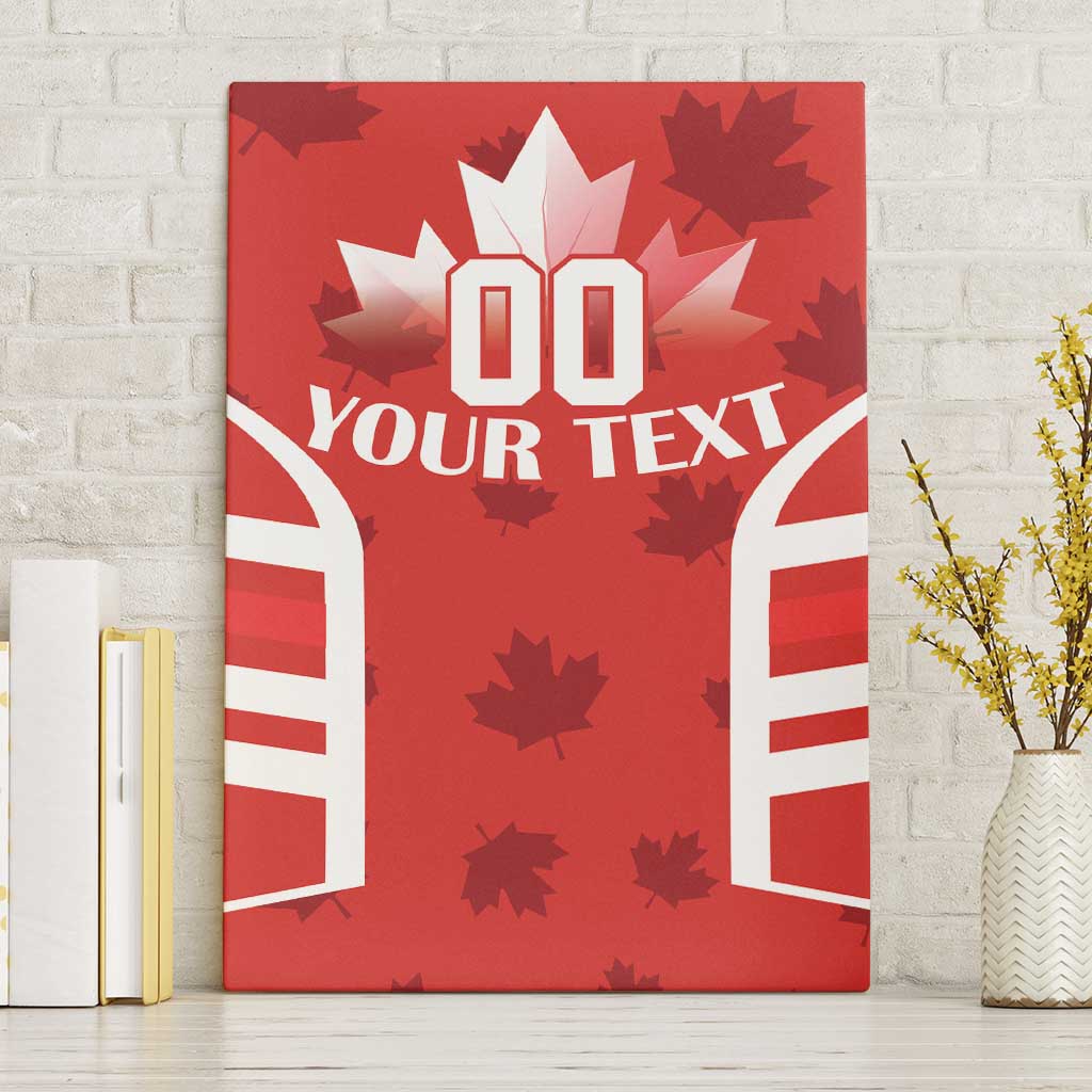 Custom Canada Rugby Canvas Wall Art Canada Flag Maple Leaf - Wonder Print Shop