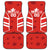 Custom Canada Rugby Car Mats Canada Flag Maple Leaf - Wonder Print Shop