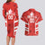 Custom Canada Rugby Couples Matching Long Sleeve Bodycon Dress and Hawaiian Shirt Canada Flag Maple Leaf - Wonder Print Shop