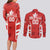 Custom Canada Rugby Couples Matching Long Sleeve Bodycon Dress and Long Sleeve Button Shirt Canada Flag Maple Leaf - Wonder Print Shop