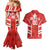 Custom Canada Rugby Couples Matching Mermaid Dress and Hawaiian Shirt Canada Flag Maple Leaf - Wonder Print Shop