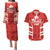 Custom Canada Rugby Couples Matching Puletasi and Hawaiian Shirt Canada Flag Maple Leaf - Wonder Print Shop