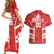 Custom Canada Rugby Couples Matching Short Sleeve Bodycon Dress and Hawaiian Shirt Canada Flag Maple Leaf - Wonder Print Shop