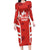 Custom Canada Rugby Family Matching Long Sleeve Bodycon Dress and Hawaiian Shirt Canada Flag Maple Leaf - Wonder Print Shop