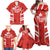 Custom Canada Rugby Family Matching Off Shoulder Maxi Dress and Hawaiian Shirt Canada Flag Maple Leaf - Wonder Print Shop