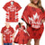 Custom Canada Rugby Family Matching Off Shoulder Short Dress and Hawaiian Shirt Canada Flag Maple Leaf - Wonder Print Shop