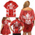 Custom Canada Rugby Family Matching Off Shoulder Short Dress and Hawaiian Shirt Canada Flag Maple Leaf - Wonder Print Shop