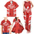 Custom Canada Rugby Family Matching Tank Maxi Dress and Hawaiian Shirt Canada Flag Maple Leaf - Wonder Print Shop