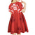 Custom Canada Rugby Kid Short Sleeve Dress Canada Flag Maple Leaf - Wonder Print Shop