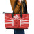 Custom Canada Rugby Leather Tote Bag Canada Flag Maple Leaf