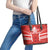 Custom Canada Rugby Leather Tote Bag Canada Flag Maple Leaf