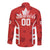 Custom Canada Rugby Long Sleeve Button Shirt Canada Flag Maple Leaf - Wonder Print Shop