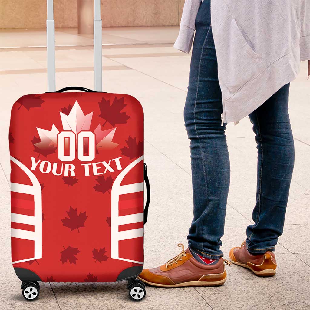 Custom Canada Rugby Luggage Cover Canada Flag Maple Leaf - Wonder Print Shop