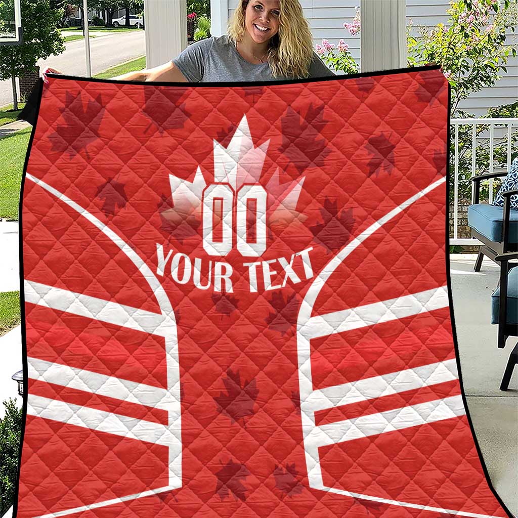 Custom Canada Rugby Quilt Canada Flag Maple Leaf