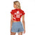 Custom Canada Rugby Raglan Cropped T Shirt Canada Flag Maple Leaf