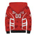 Custom Canada Rugby Sherpa Hoodie Canada Flag Maple Leaf