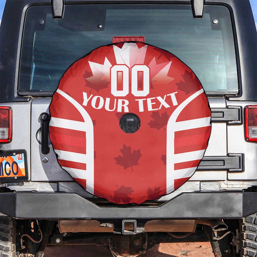 Custom Canada Rugby Spare Tire Cover Canada Flag Maple Leaf