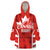 Custom Canada Rugby Wearable Blanket Hoodie Canada Flag Maple Leaf