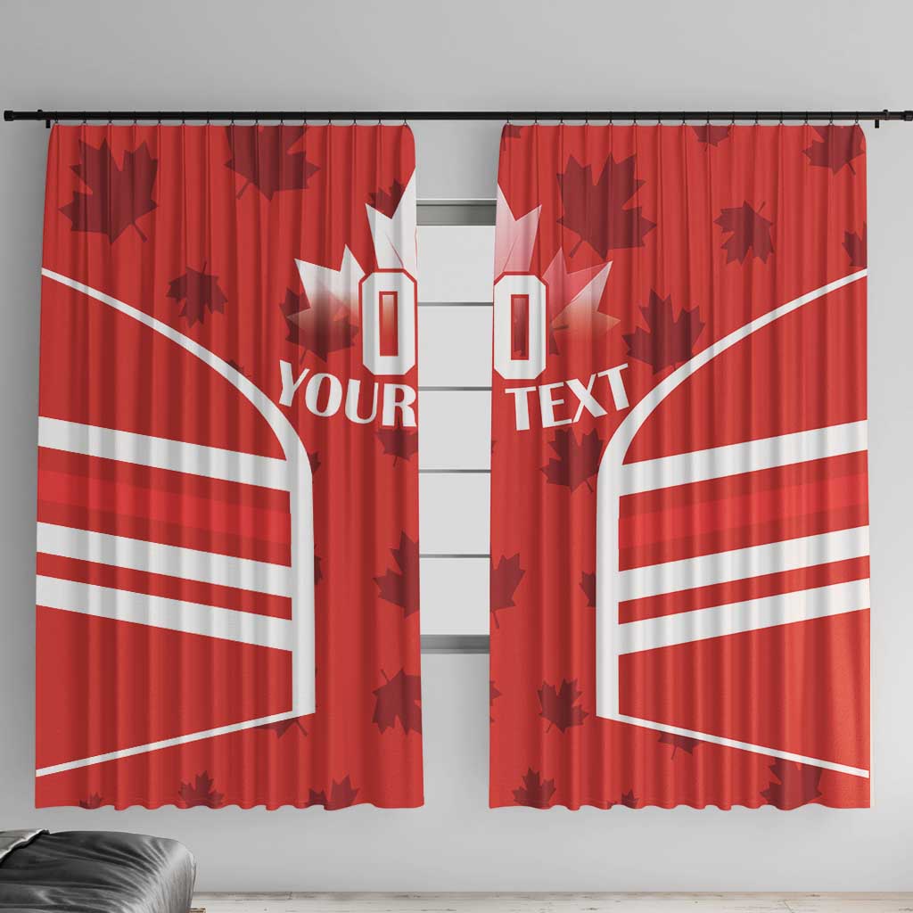 Custom Canada Rugby Window Curtain Canada Flag Maple Leaf