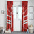 Custom Canada Rugby Window Curtain Canada Flag Maple Leaf