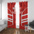 Custom Canada Rugby Window Curtain Canada Flag Maple Leaf