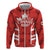 Custom Canada Rugby Zip Hoodie Canada Flag Maple Leaf