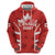 Custom Canada Rugby Zip Hoodie Canada Flag Maple Leaf