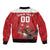 Custom Canada Rugby Bomber Jacket Beaver Riding A Goose - Wonder Print Shop