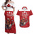 Custom Canada Rugby Couples Matching Off Shoulder Maxi Dress and Hawaiian Shirt Beaver Riding A Goose - Wonder Print Shop