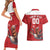 Custom Canada Rugby Couples Matching Short Sleeve Bodycon Dress and Hawaiian Shirt Beaver Riding A Goose - Wonder Print Shop