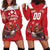 Custom Canada Rugby Hoodie Dress Beaver Riding A Goose - Wonder Print Shop