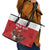 Custom Canada Rugby Leather Tote Bag Beaver Riding A Goose